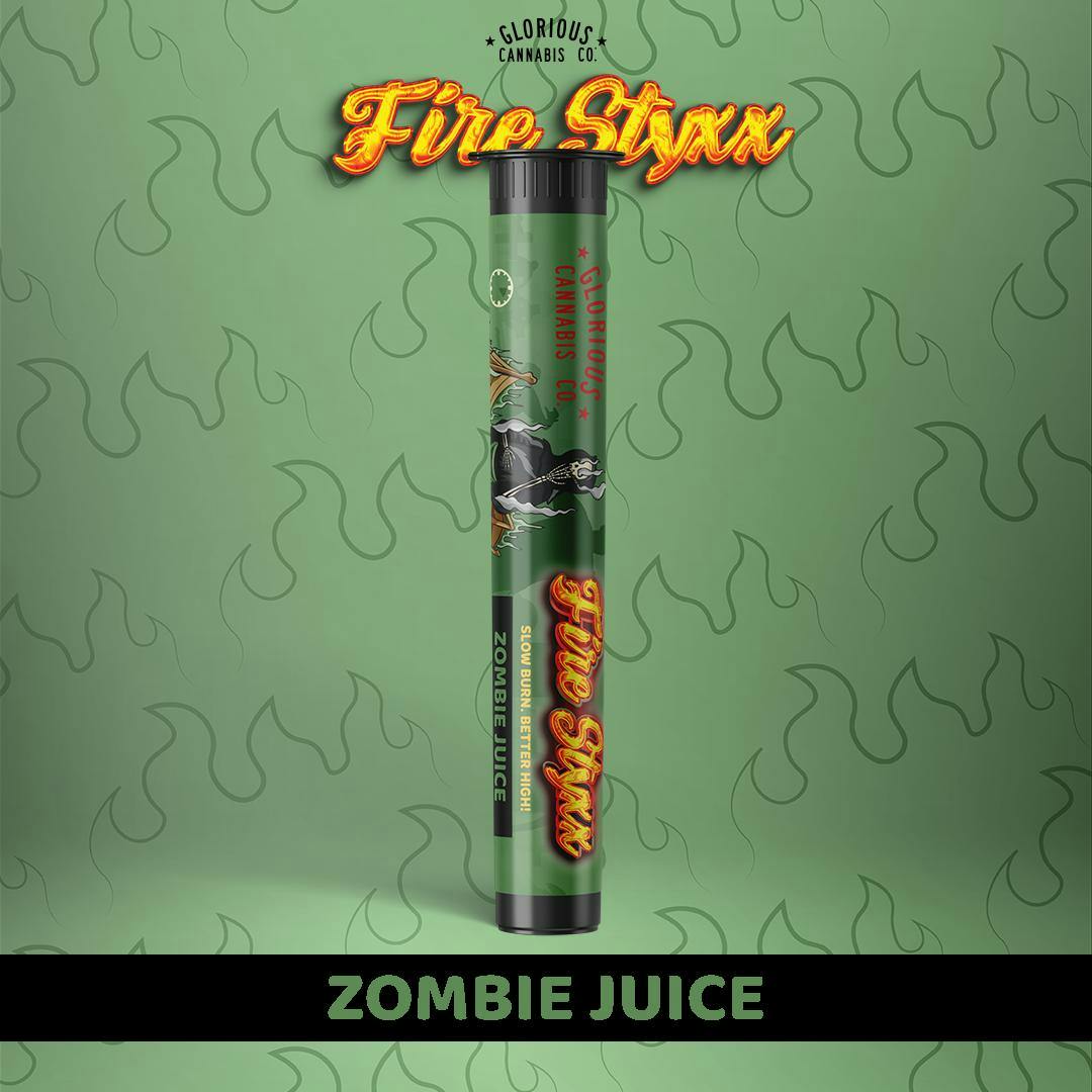 パキスタン スモーキーNo1278 1g Zombie Juice Fire Styxx Infused Pre-Roll | TAX INCLUDED