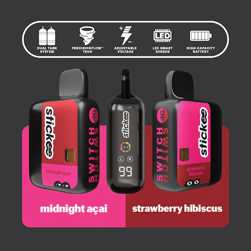 Stickee - 4g Live Resin Disposable - Strawberry Hibiscus x Midnight Acai