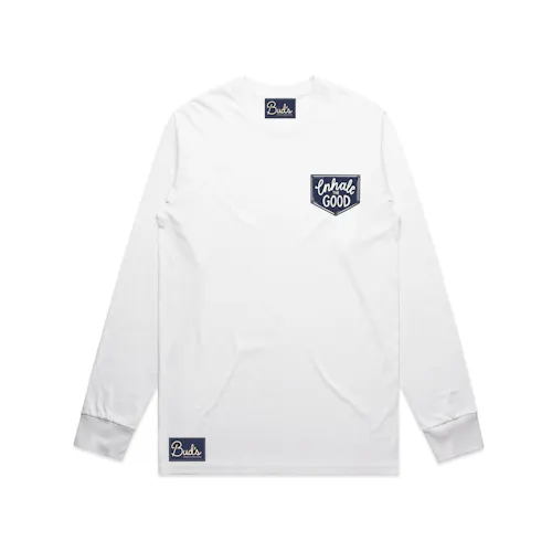Buds Goods – Pennant White Longsleeve – Small-active
