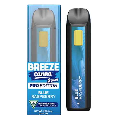 Breeze Canna - 2g Pro Edition Disposable Vape - Blue Raspberry ...