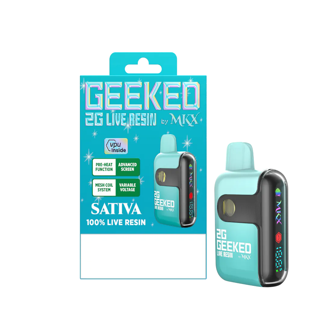 Geeked By MKX - 2g Live Resin Disposable - Carnival - Sativa at
