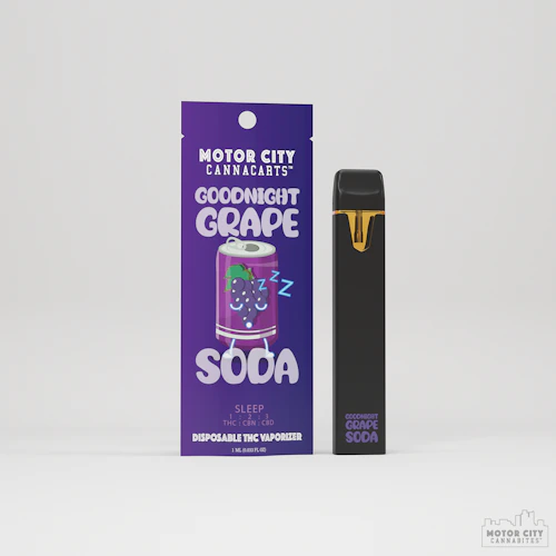 MCC - 1g Disposable - Goodnight Grape Soda 1THC: 2CBN: 3CBD (I)