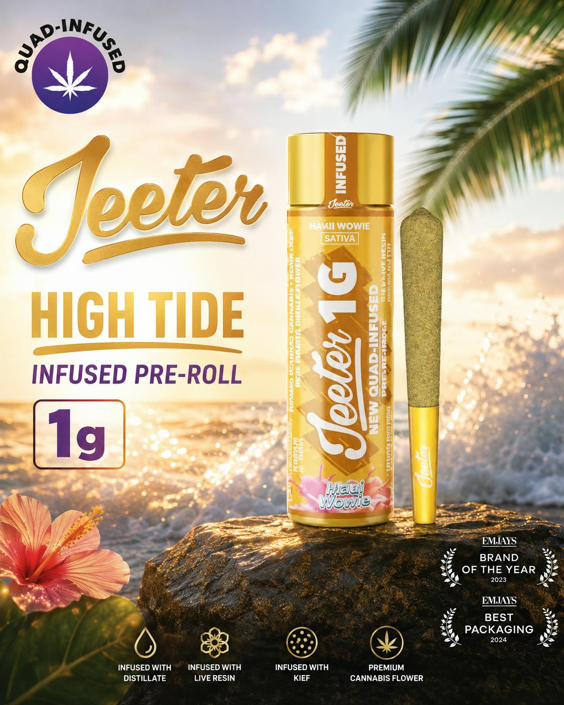 Product Jeeter | High Tide | Infused Pre-Roll | 1g
