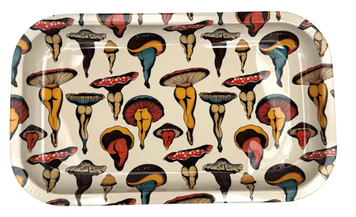 ZZZs Rolling Tray with Magnetic Cover | Shroom Booties by Cecilia Granata-3