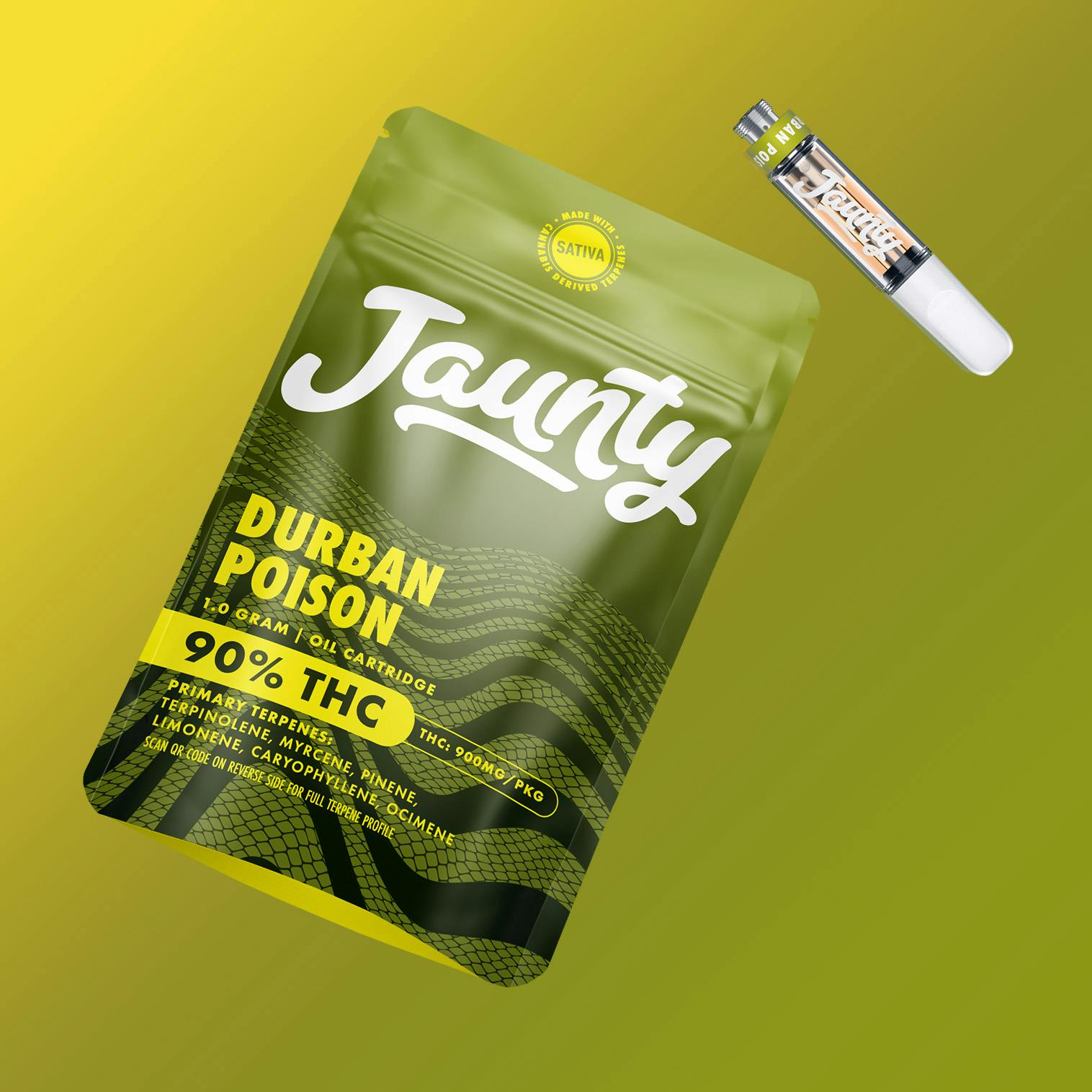 Jaunty | Durban Poison | 510 Cart | 1g (Limited Drop)
