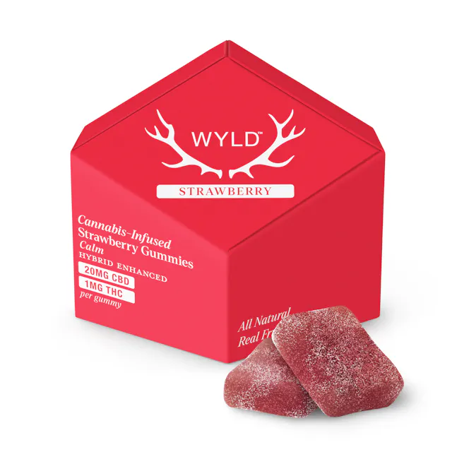 Wyld Gummies Strawberry 20 CBD : 1 THC 10pk/10mg (hybrid, 0.28g)