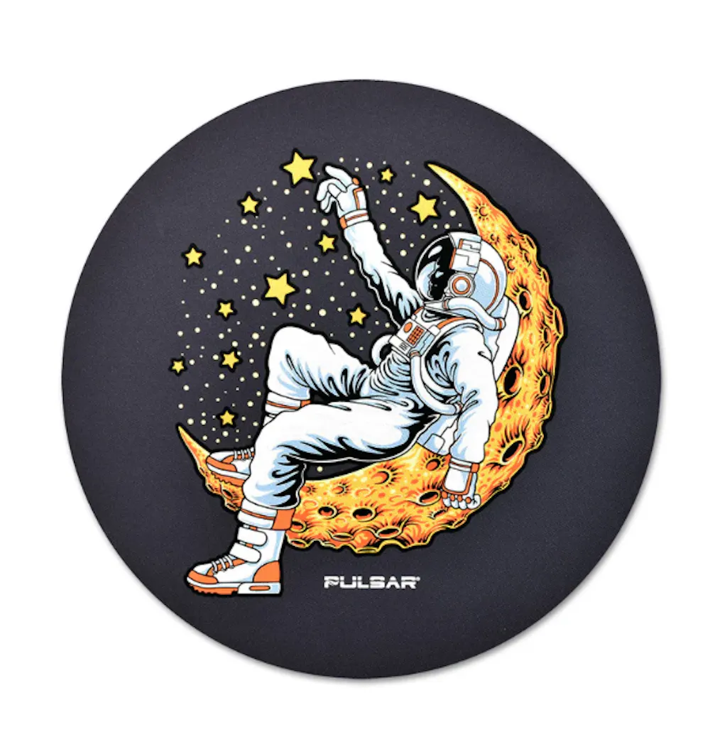 Product Pulsar DabPadz Fabric Top Round Dab Mat | Star Reacher | 8"
