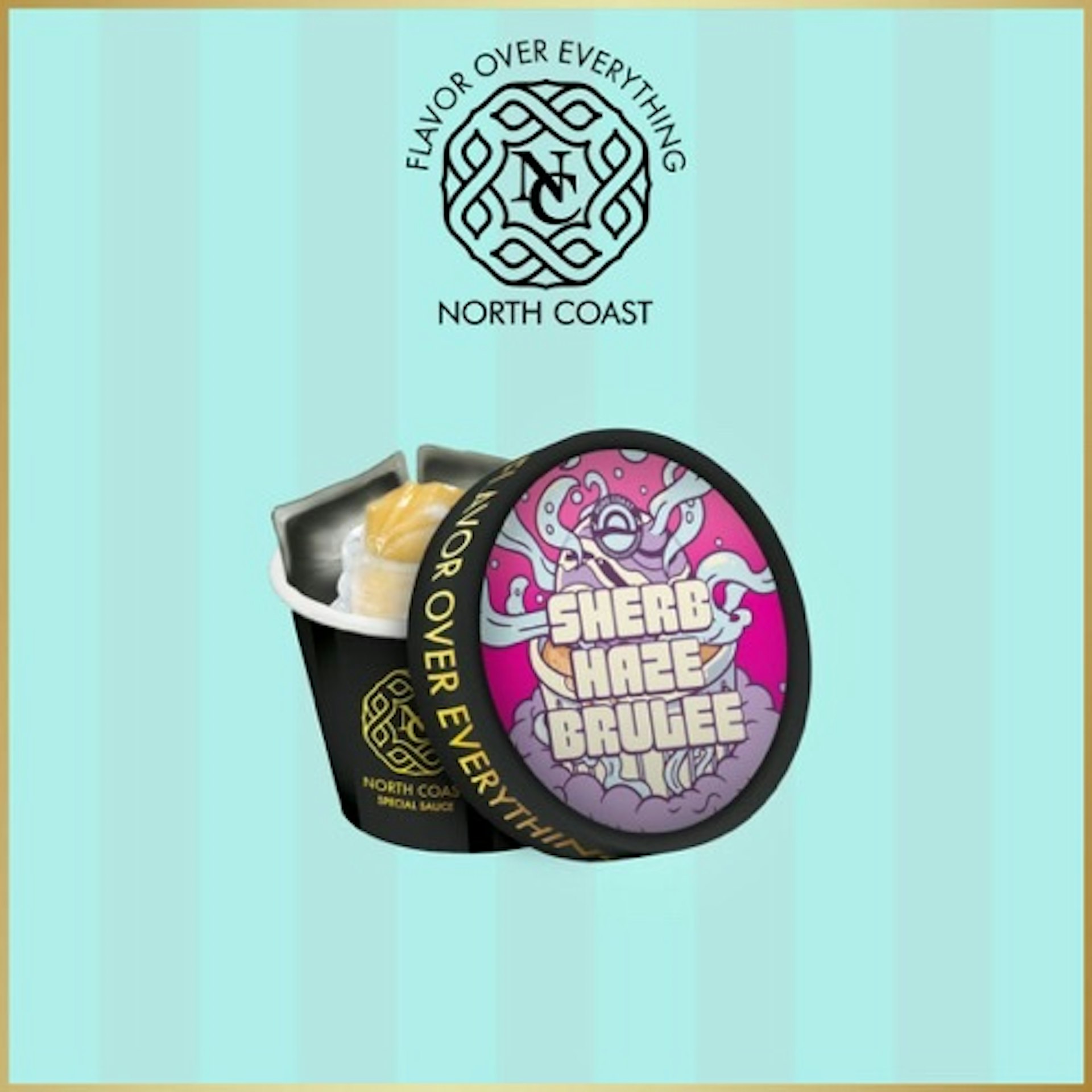 North Coast x Pure Coast - Sherb Haze Brulee Tier 2 1G Hash Rosin Special Sauce