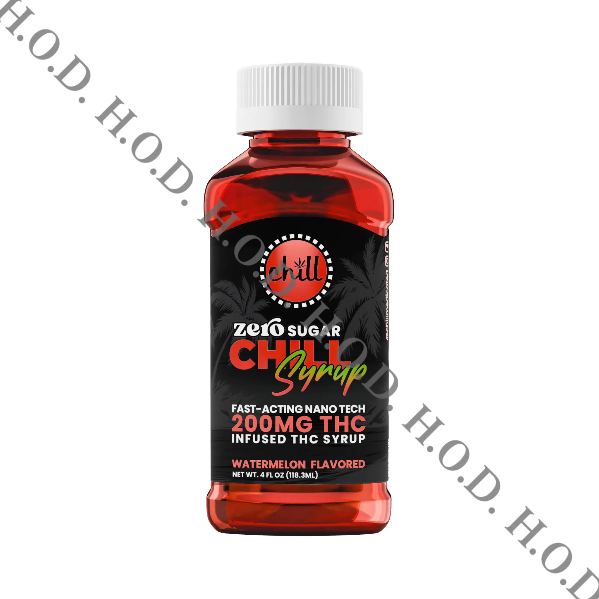 Chill Medicated Watermelon Zero Sugar THC Syrup 200mg | House of