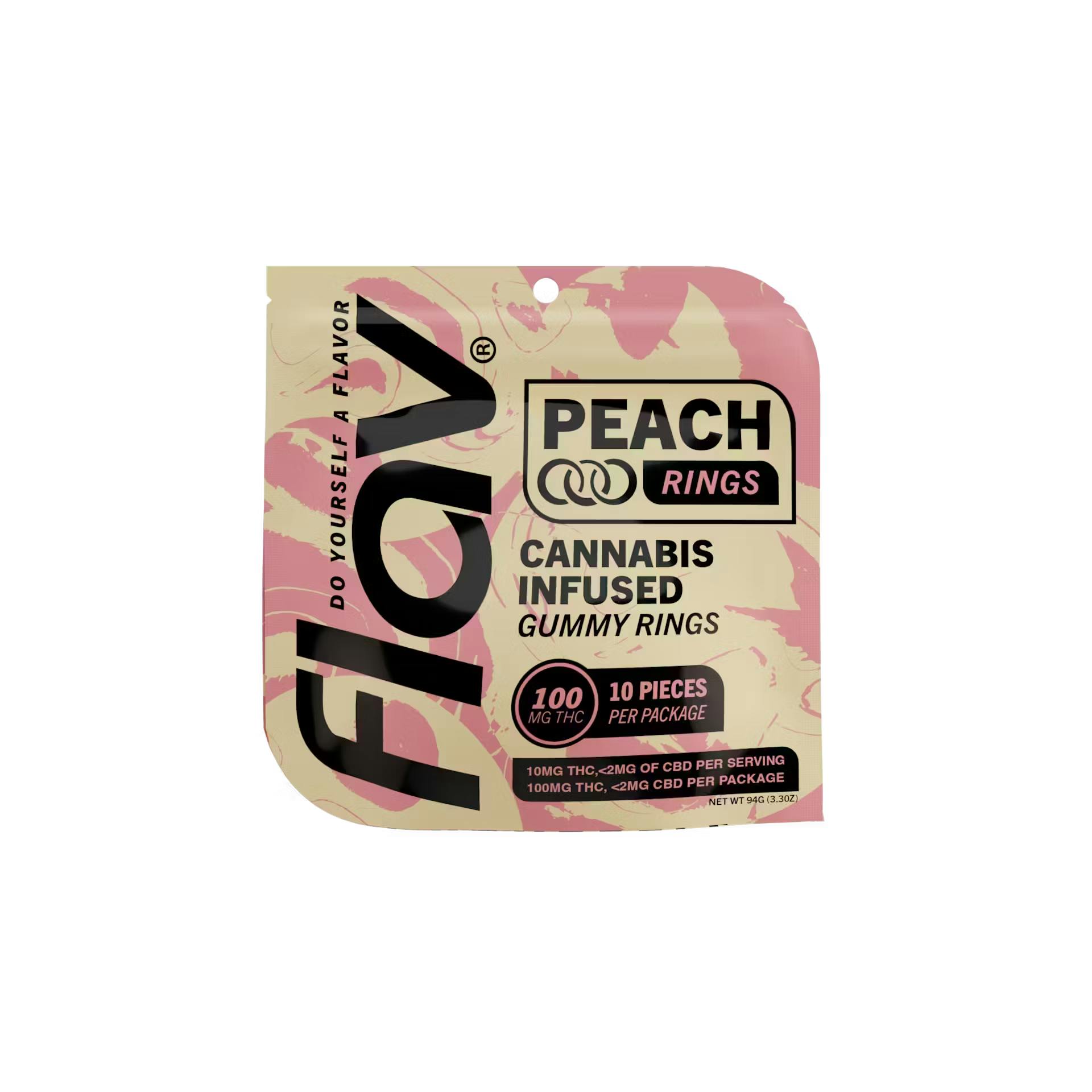 Flav Gummy Rings | 10pk (10mg each) | Peach