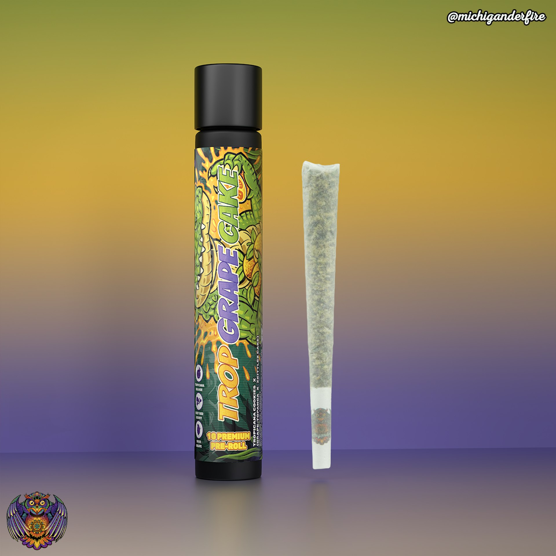 Michigander Fire - Trop Grape Cake Pre-Roll