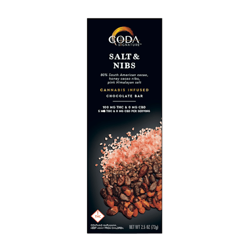  Salt and Nibs Chocolate Bar 100mg photo