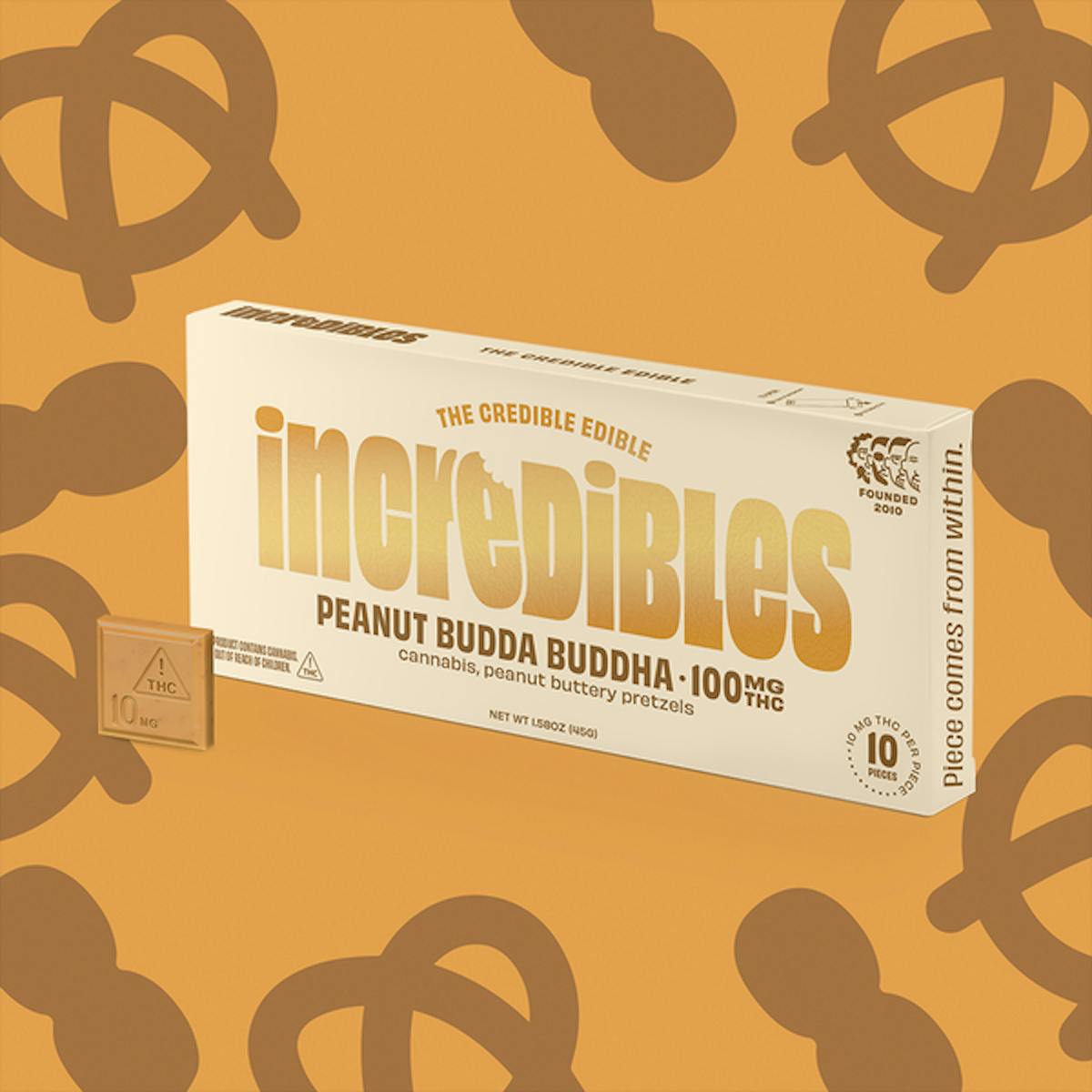 Photo of Peanut Budda Buddha Bar | Chocolate | 10 pack | 100mg THC