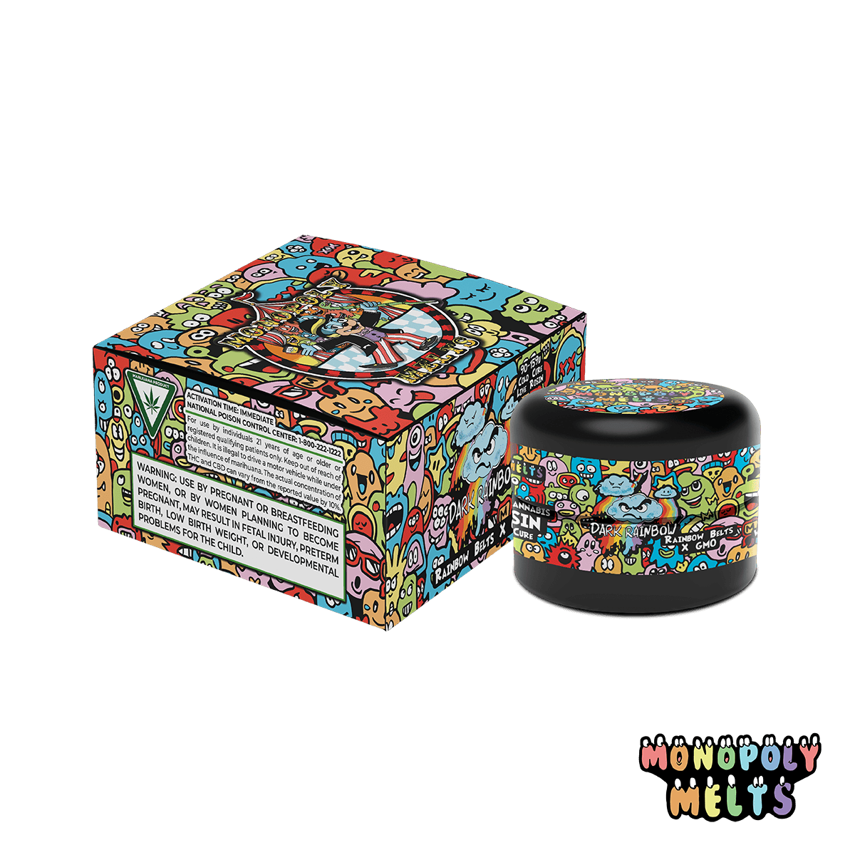 Product: Monopoly Melts | Dark Rainbow 1g Live Rosin Concentrate