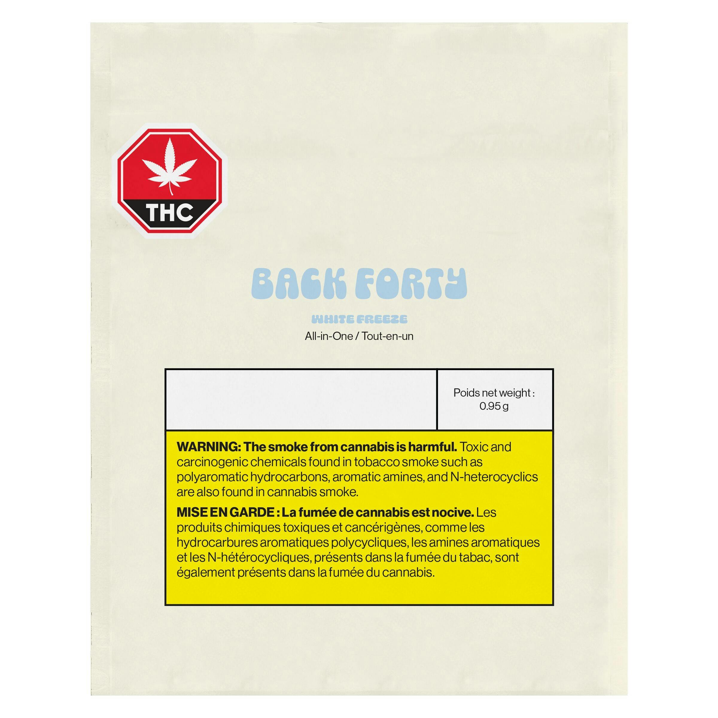 Back forty - white freeze aio - 0. 95g
