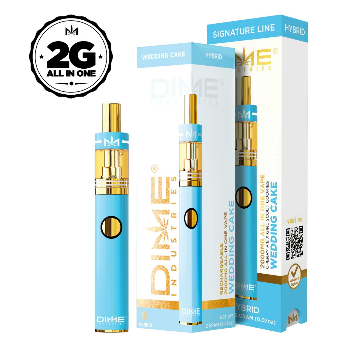 DIME Signature Line 2g Vape Wedding Cake 2g Vaporizers | Dime