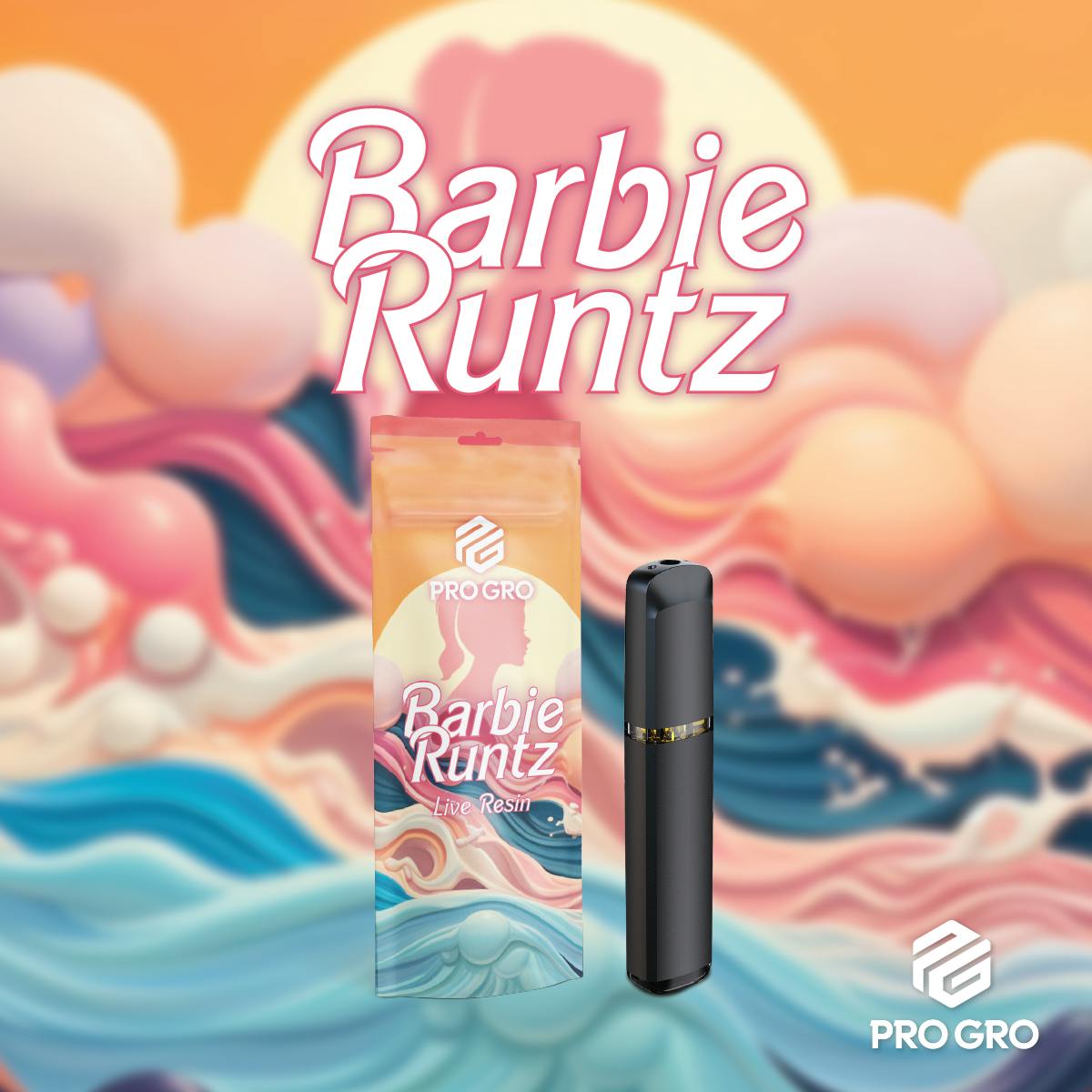 Pro Gro - 1g Live Resin Disposable - Barbie Runtz