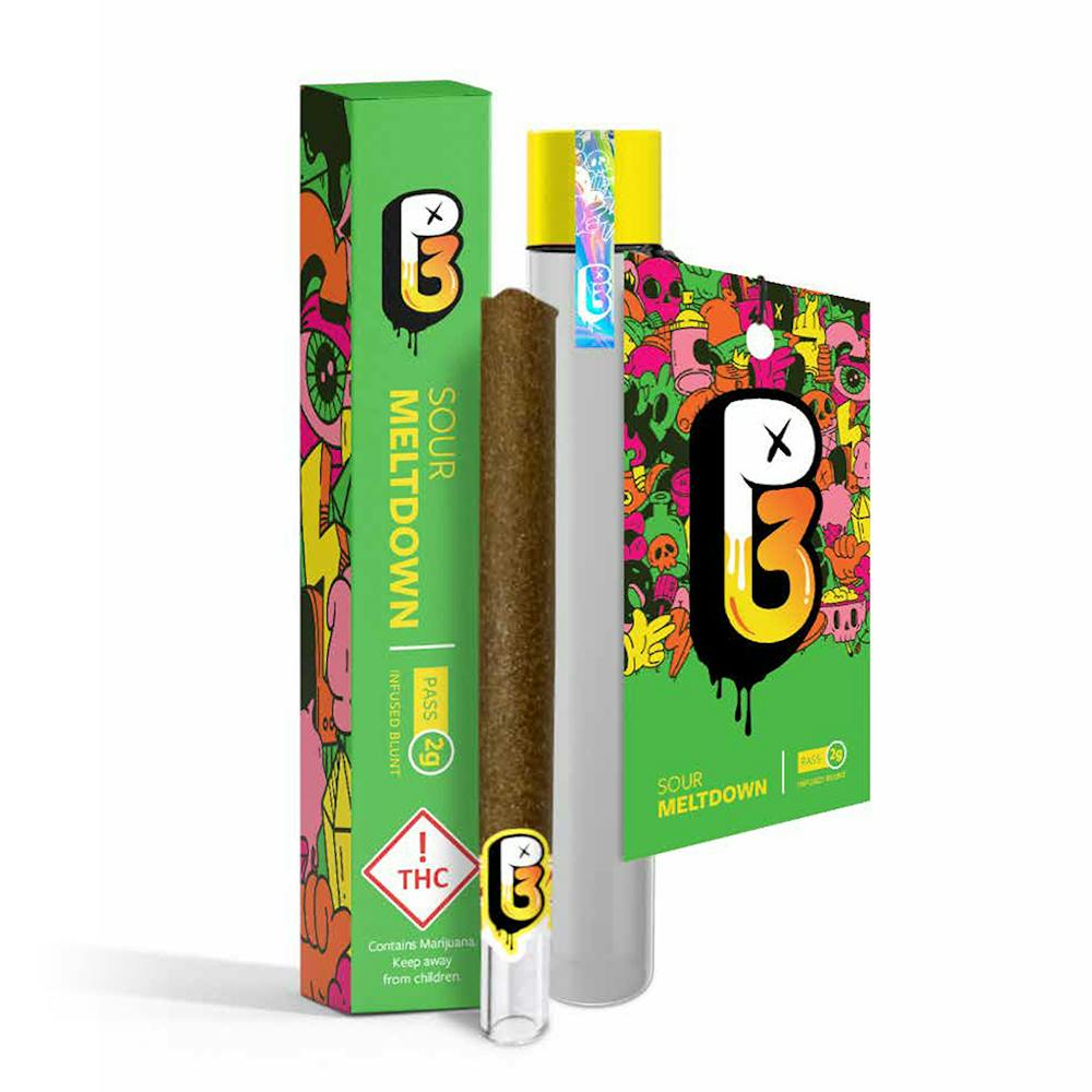 Product Infused Blunt | Sour Meltdown Blunt | 2g