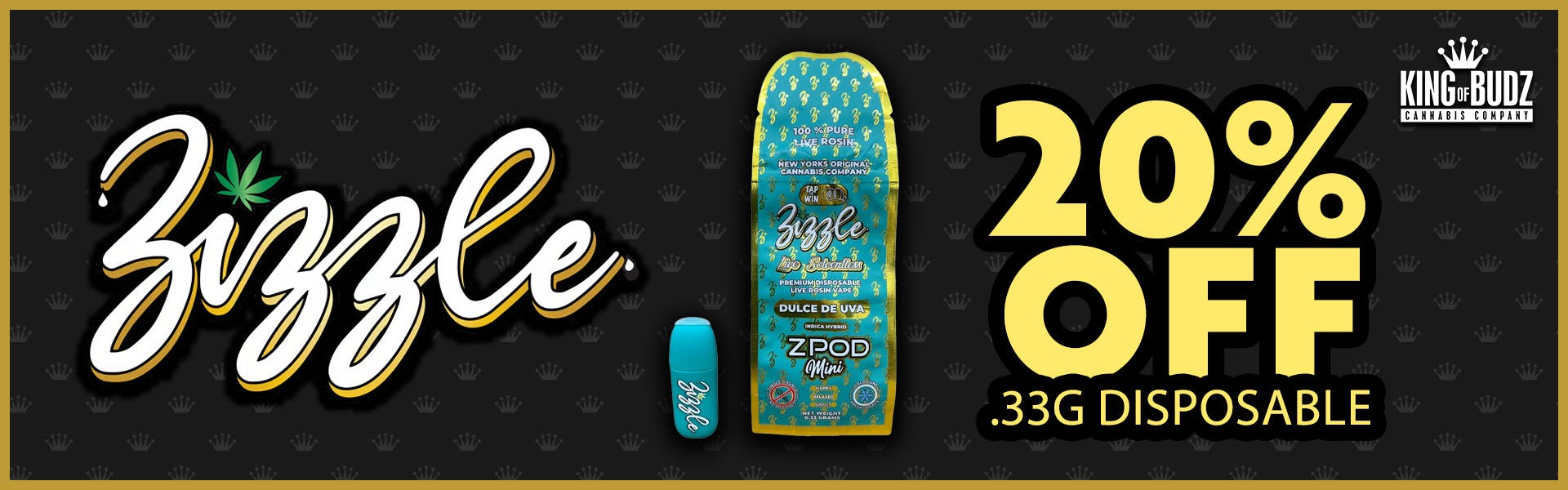 Zizzle - .33g Disposable - 20 Percent OFF