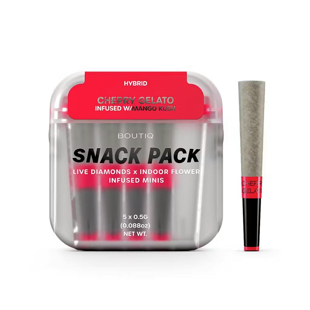 Boutiq - 5-Pack .5g Live Diamond Infused Prerolls - Cherry Gelato