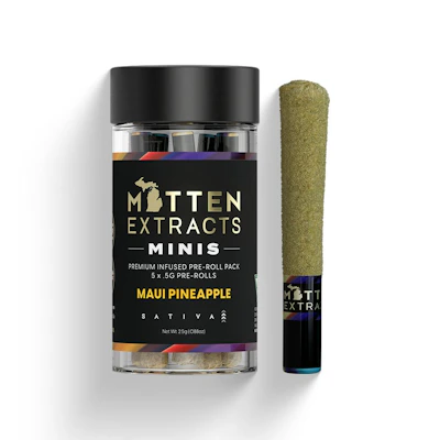 Mitten Extracts - 5-Pack .7g Infused Prerolls - Maui Pineapple (S)