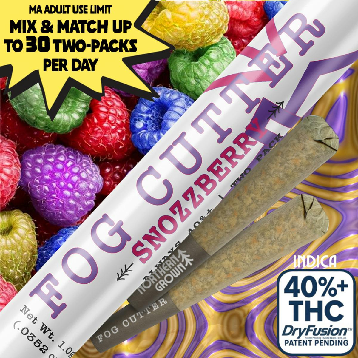 Product: Fog Cutter | Snozzberry | Infused Preroll - 0.5g/2pk