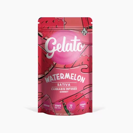 GELATO | WATERMELON - GUMMIES | 10PK | 200MG | SATIVA