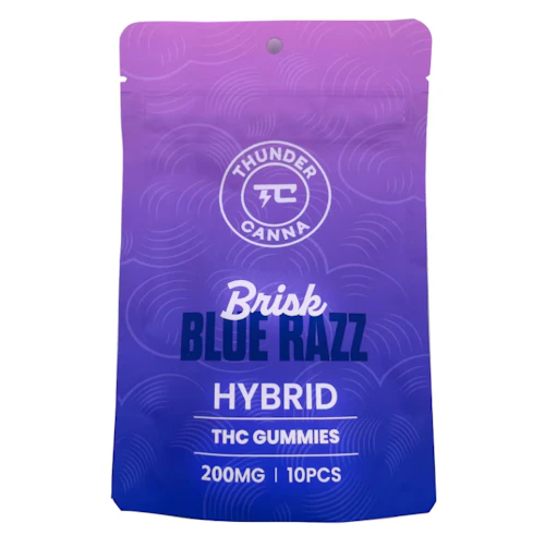 Thunder Canna - 200mg Gummies - Brisk Blue Razz