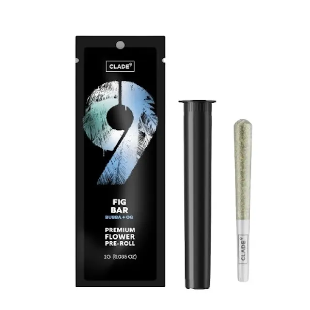 Clade9 Pre-Roll Fig Bar 1g (indica, singles)