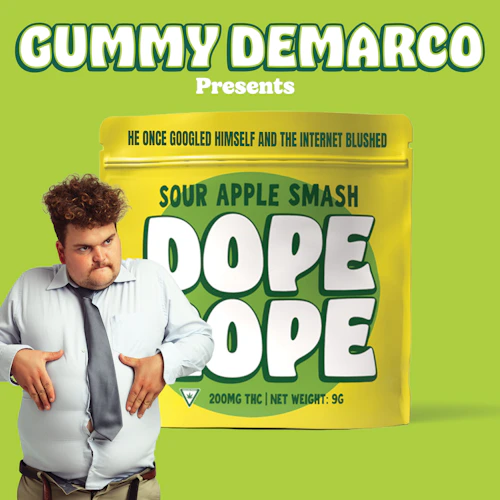 DOPE ROPE | Sour Apple Smash | 200MG | Premium Gummy Rope
