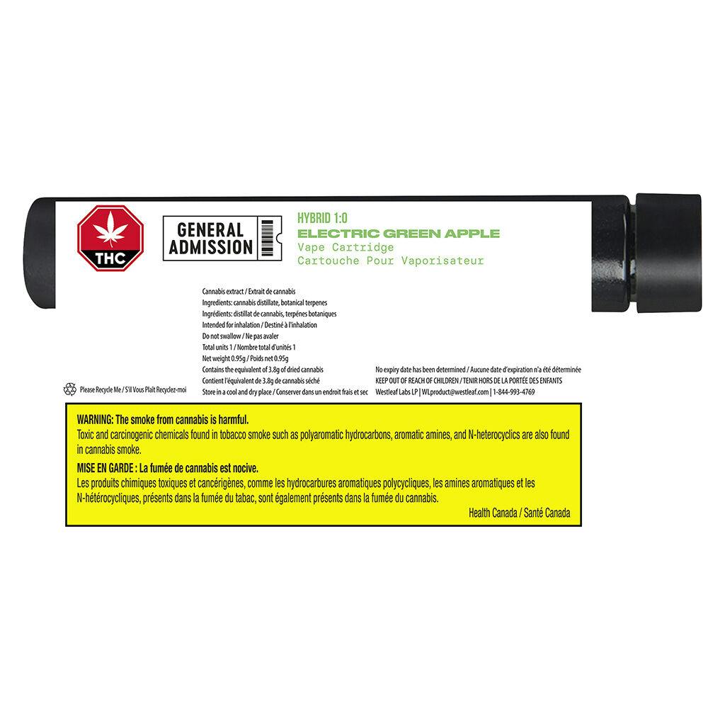 General Admission Electric Green Apple Hybrid 10 510 Thread