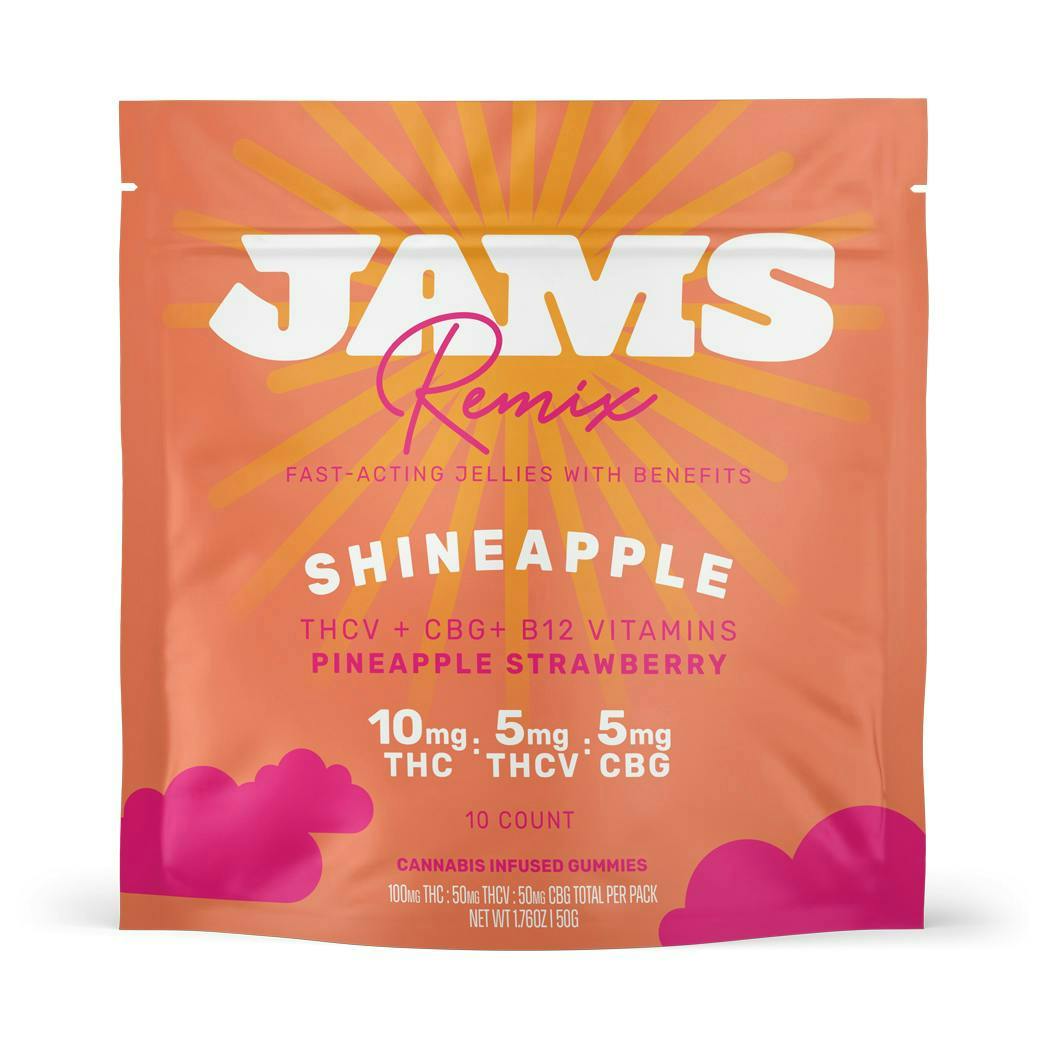 Jams Jellies Remix Shineapple 100mg 10 pk-1