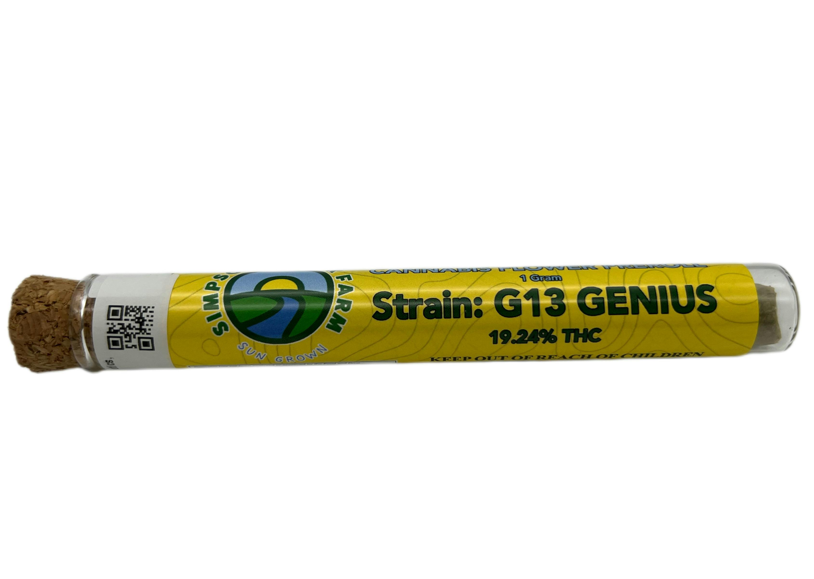 image of G13 Genius | 1g Preroll