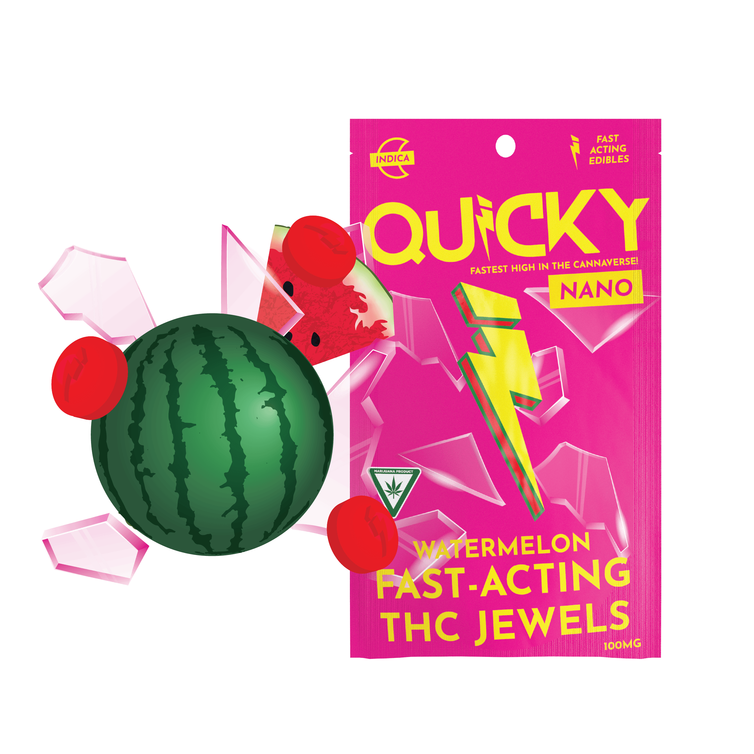 Product: QUICKY | WATERMELON - HARD JEWELS | 100MG | INDICA