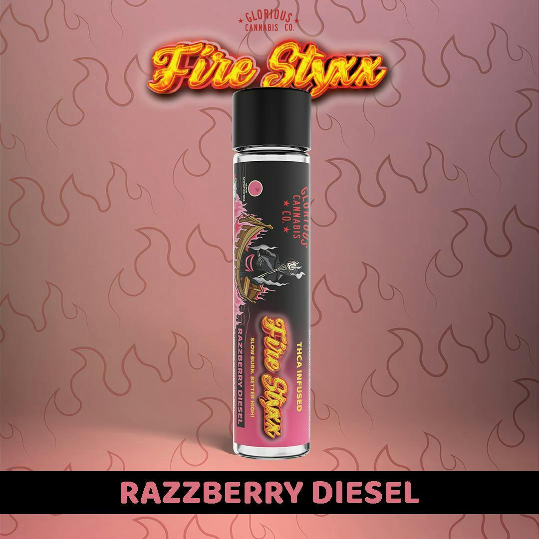Product Razzberry Diesel Infused Fire Styxx | Pre Rolls