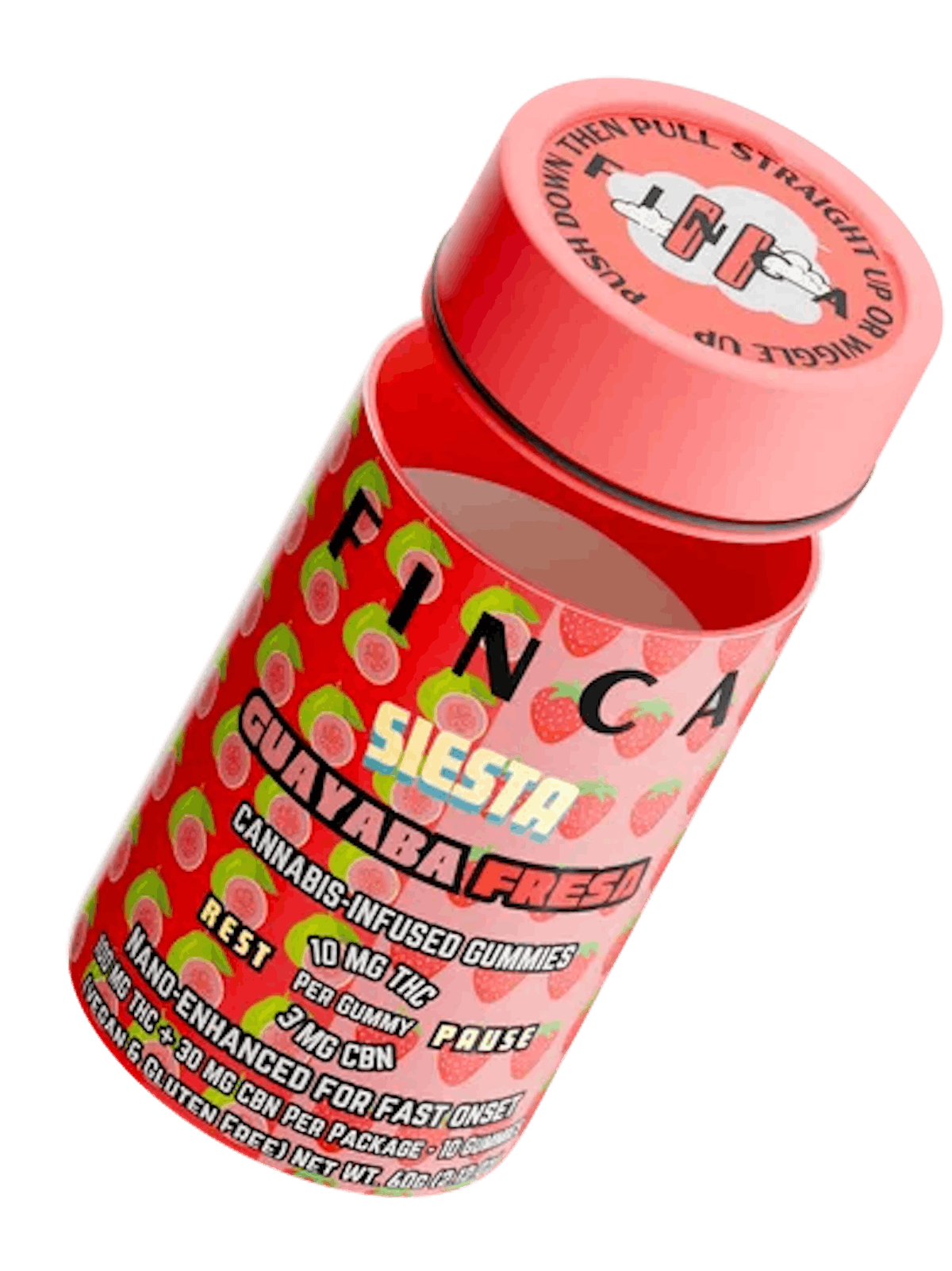 Photo of FINCA | Siesta Guava Strawberry Rest 3:1 Gummies | 100mg CBN 10pk