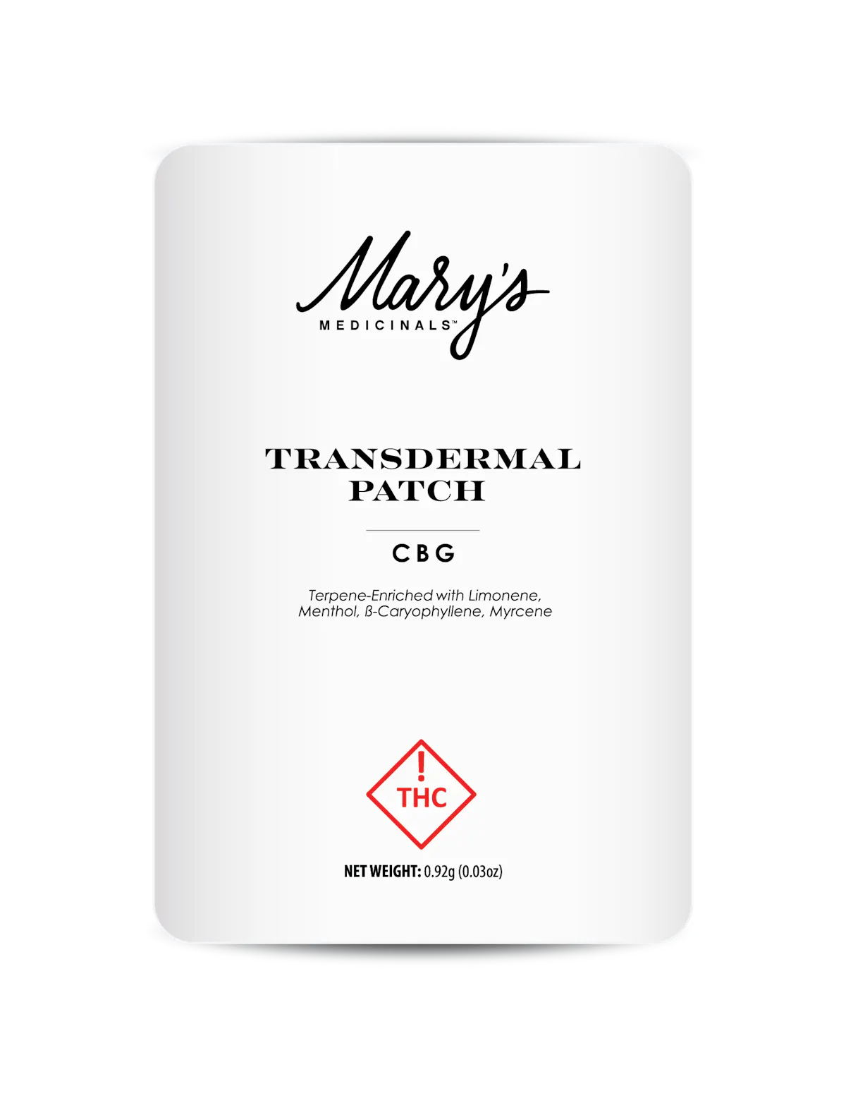 12hr 20mg CBG Transdermal Patch 1pk Topicals | Mary's Medicinals