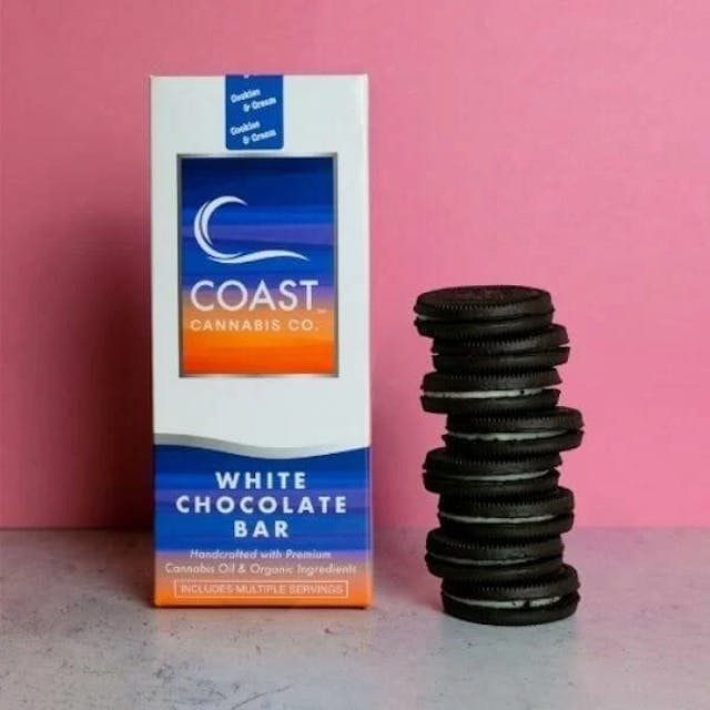 Cookies and Cream Chocolate Bar (H) - 100mg - Coast Cannabis - Image 2