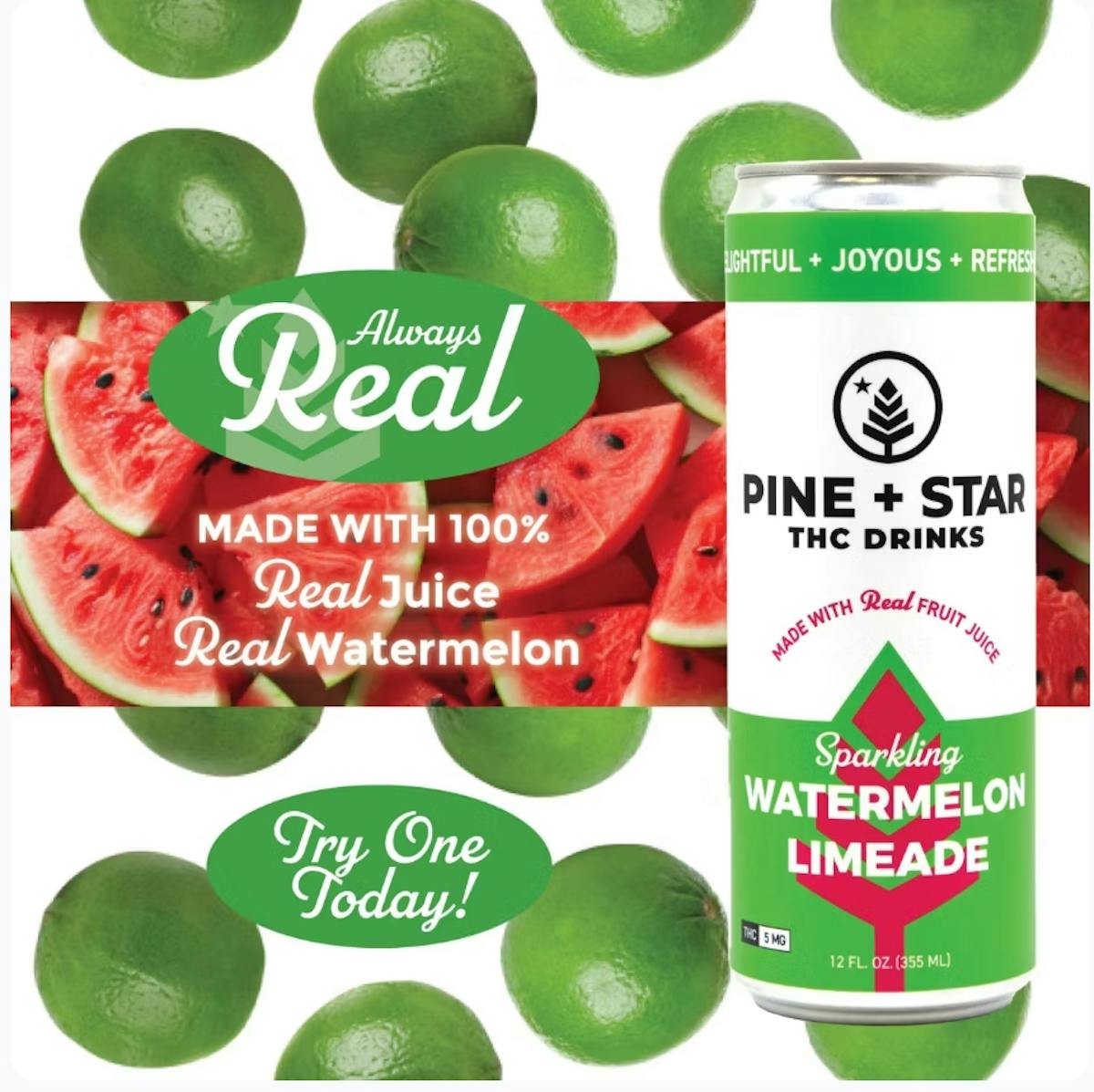 Photo of Watermelon Limeade 5mg Soda Pine+Star
