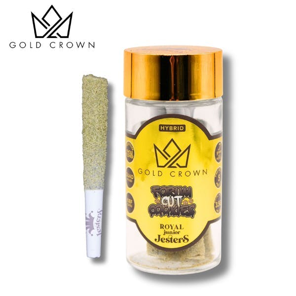 Product: Gold Crown | Tarantula Pre-Roll 5-Pack - 3.5g - Forum Cut Cookies