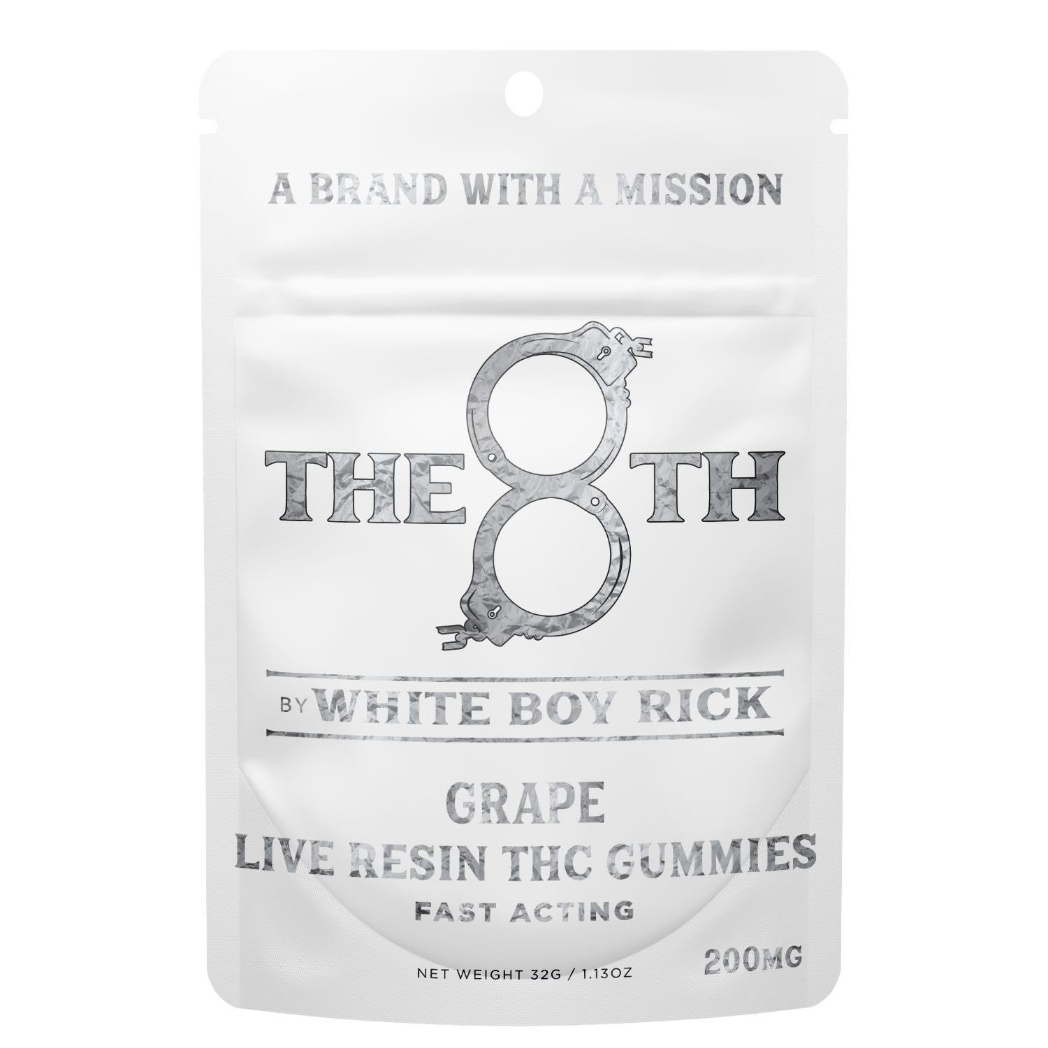 By White Boy Rick | Grape - Live Resin Gummies | Fast Acting | 200MG by The 8th – Edibles at Gatsby Cannabis