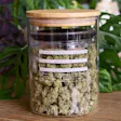 Large Glass Stash Jar