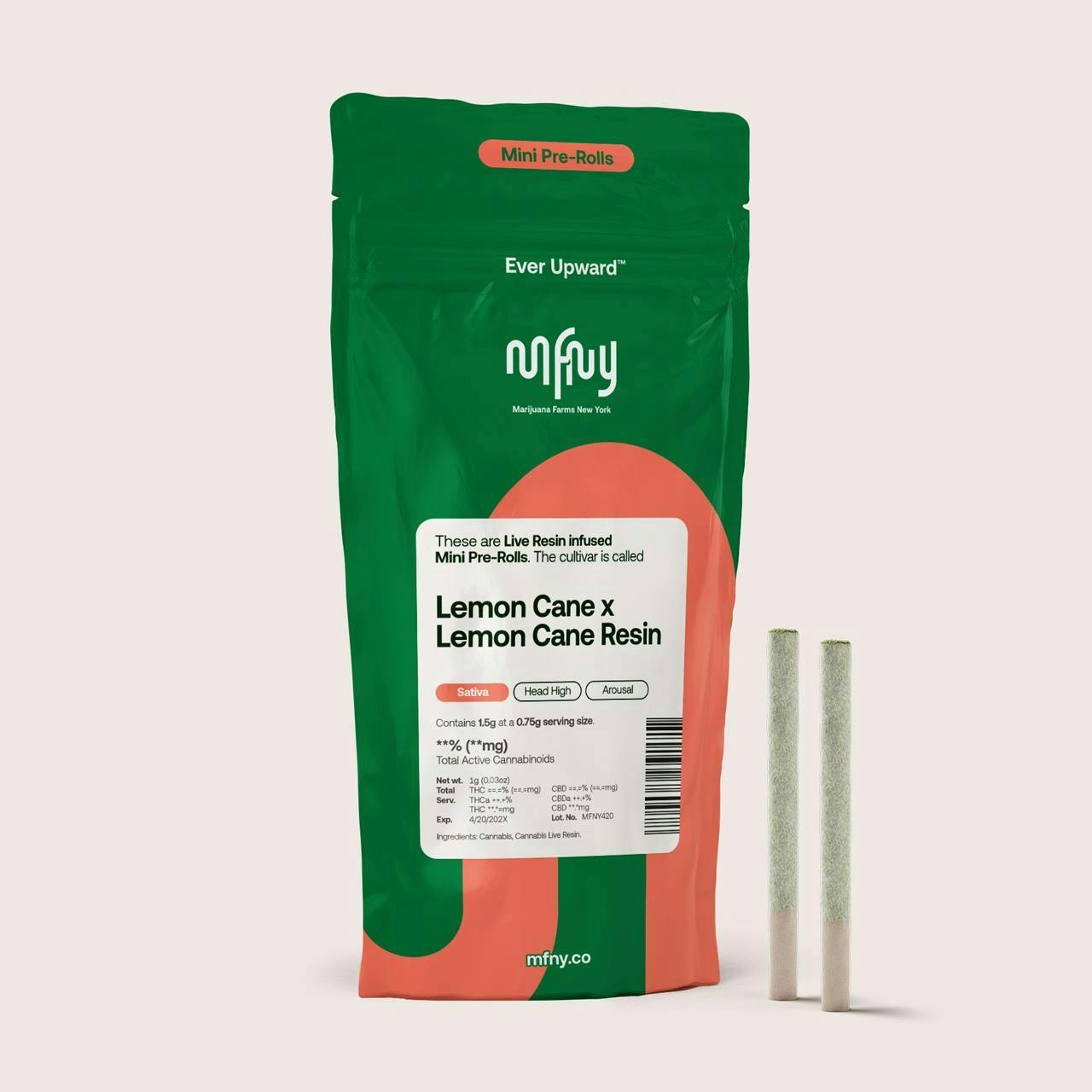 MFNY | Infused Pre Roll (2pk) |Lemon Cane x Lemon Cane Live Resin