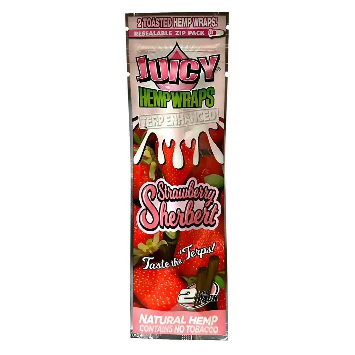Juicy Jay Terp Infused Hemp Wrap Strawberry Sherbert 2pk