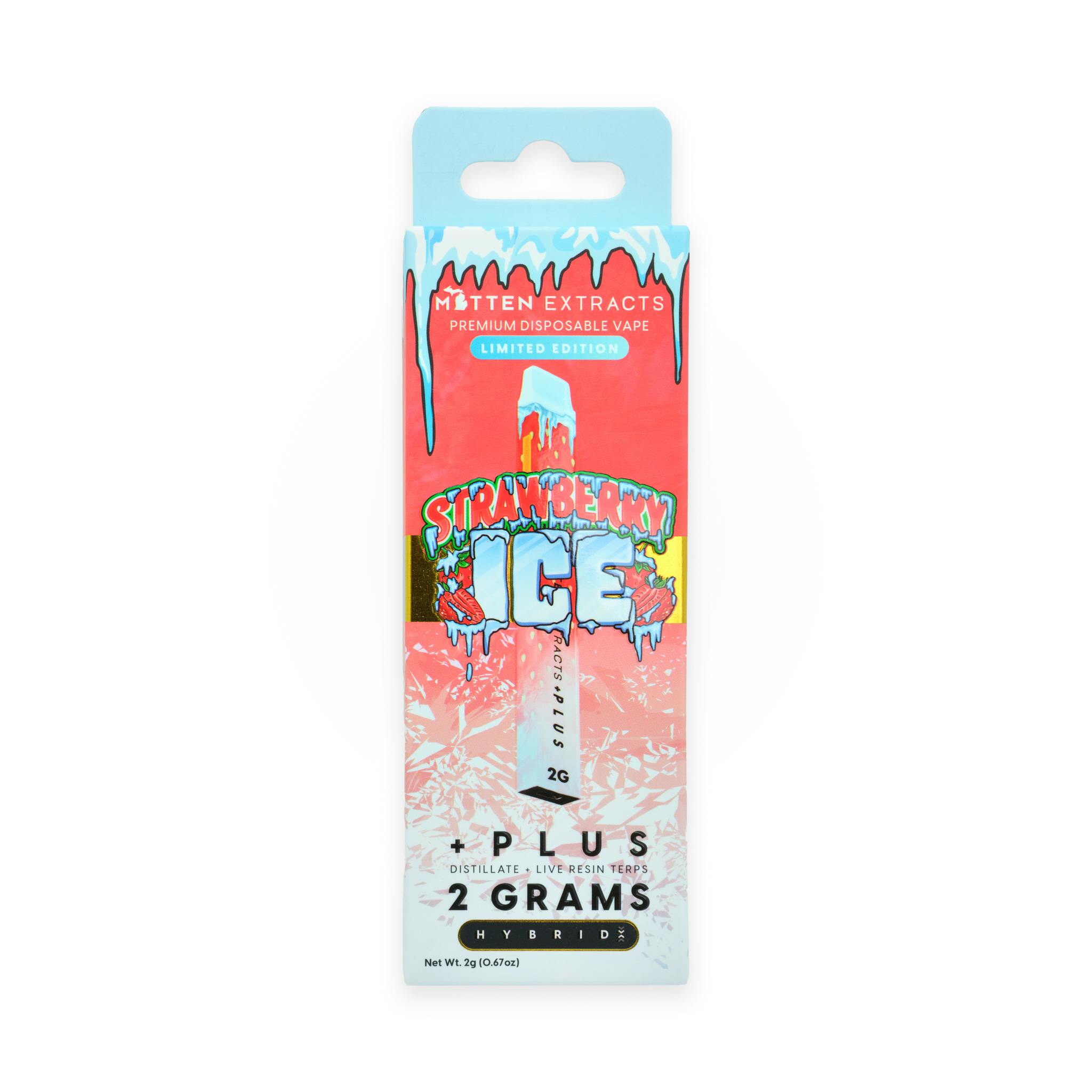 Strawberry Ice | 2G Disposable Vape | Allegan-Smilez