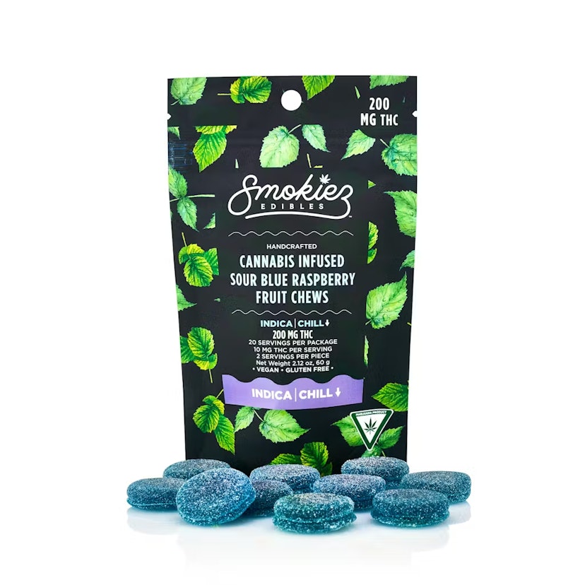 Smokiez | 200mg Gummies | Sour Blue Raspberry