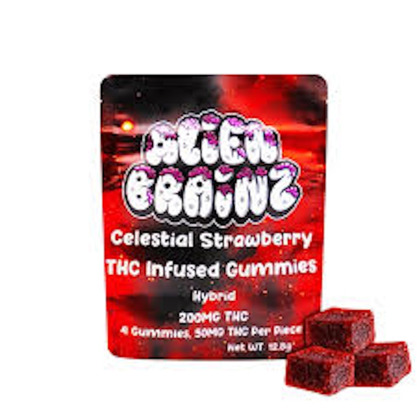 Alien Brainz - Celestial Strawberry 200mg Gummies