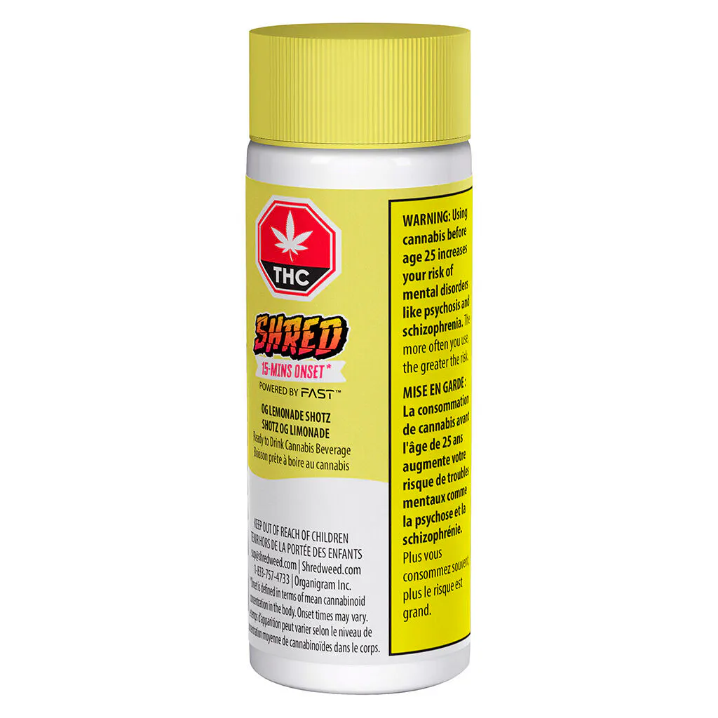 Shred - OG Lemonade Shotz Beverage - Sativa - 10mg THC | Dutch