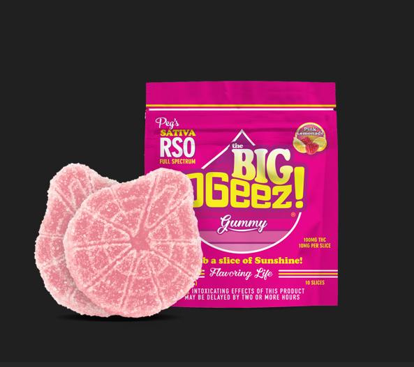 OGeez!  BIG Sativa RSO Gummies Pink Lemonade (2pk) 100MG