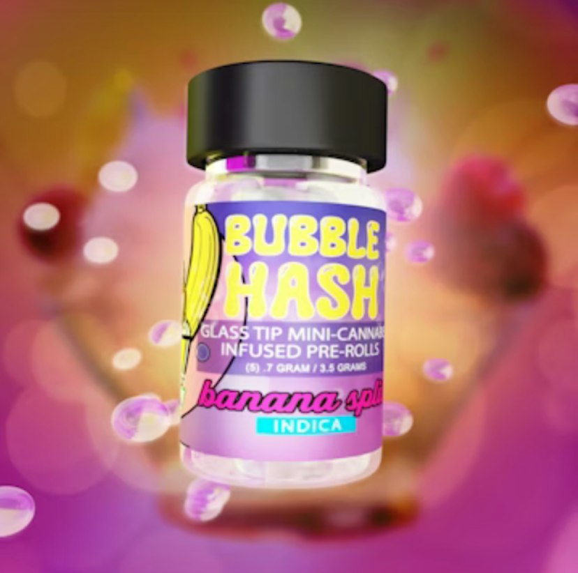 Amnesia | 5-Pack Bubble Hash Infused Pre-rolls | Banana Split